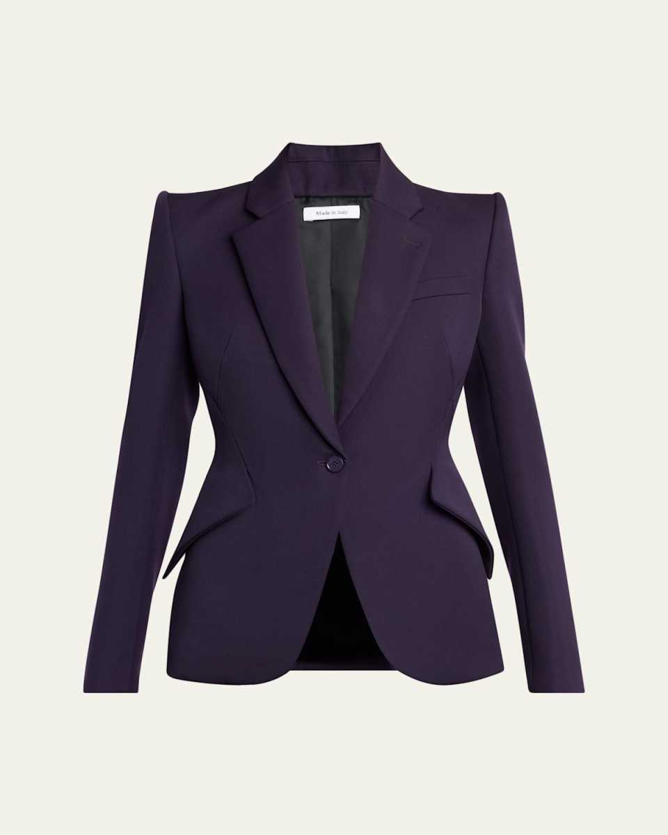 Grain De Poudre Wool Single-Breasted Blazer